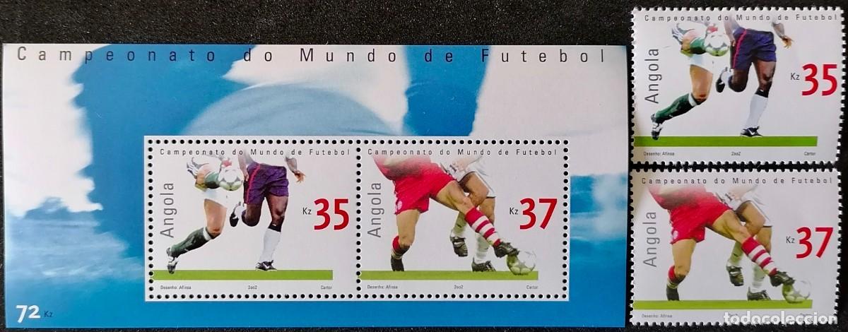 Sellos: ANGOLA 2002 - HB Y SERIE - CAMPEONATO MUNDIAL DE F&Uacute;TBOL