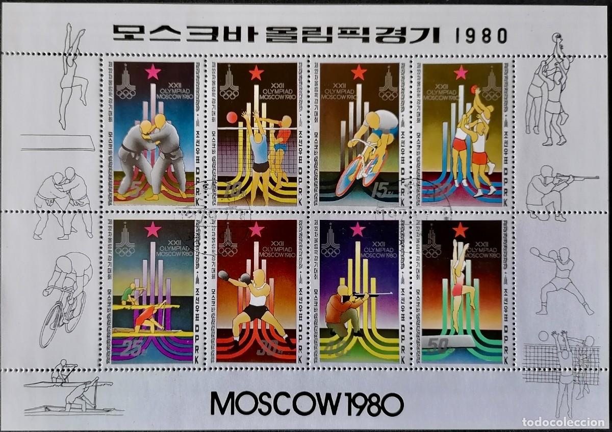 Sellos: COREA 1979 - HB JJ.OO. MOSC&Uacute; '80 .