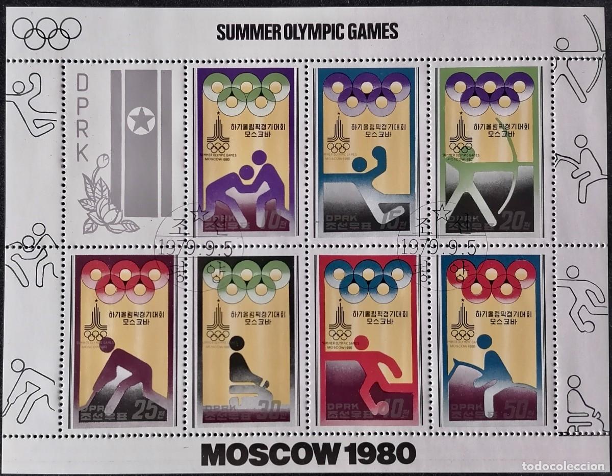 Sellos: COREA 1979 - HB JJ.OO. MOSC&Uacute; .