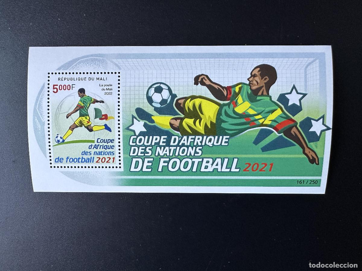 Sellos: Mali de mayo 2022. &iquest;Bl.? Bandera la Copa Africana Naciones CAN Football Soccer 2021