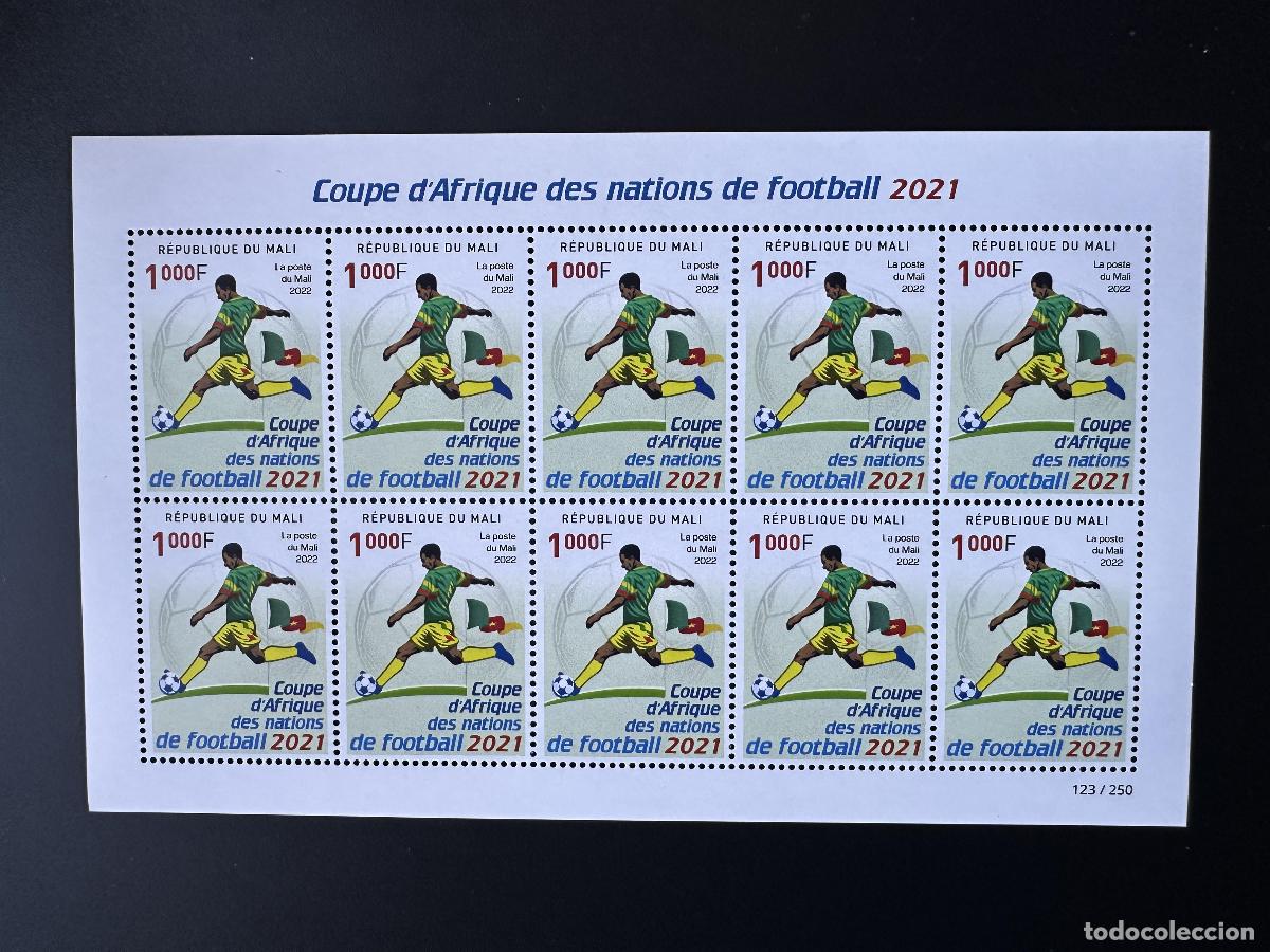 Sellos: Mali de mayo 2022? Bandera M/S la Copa Africana Naciones CAN Football 2021