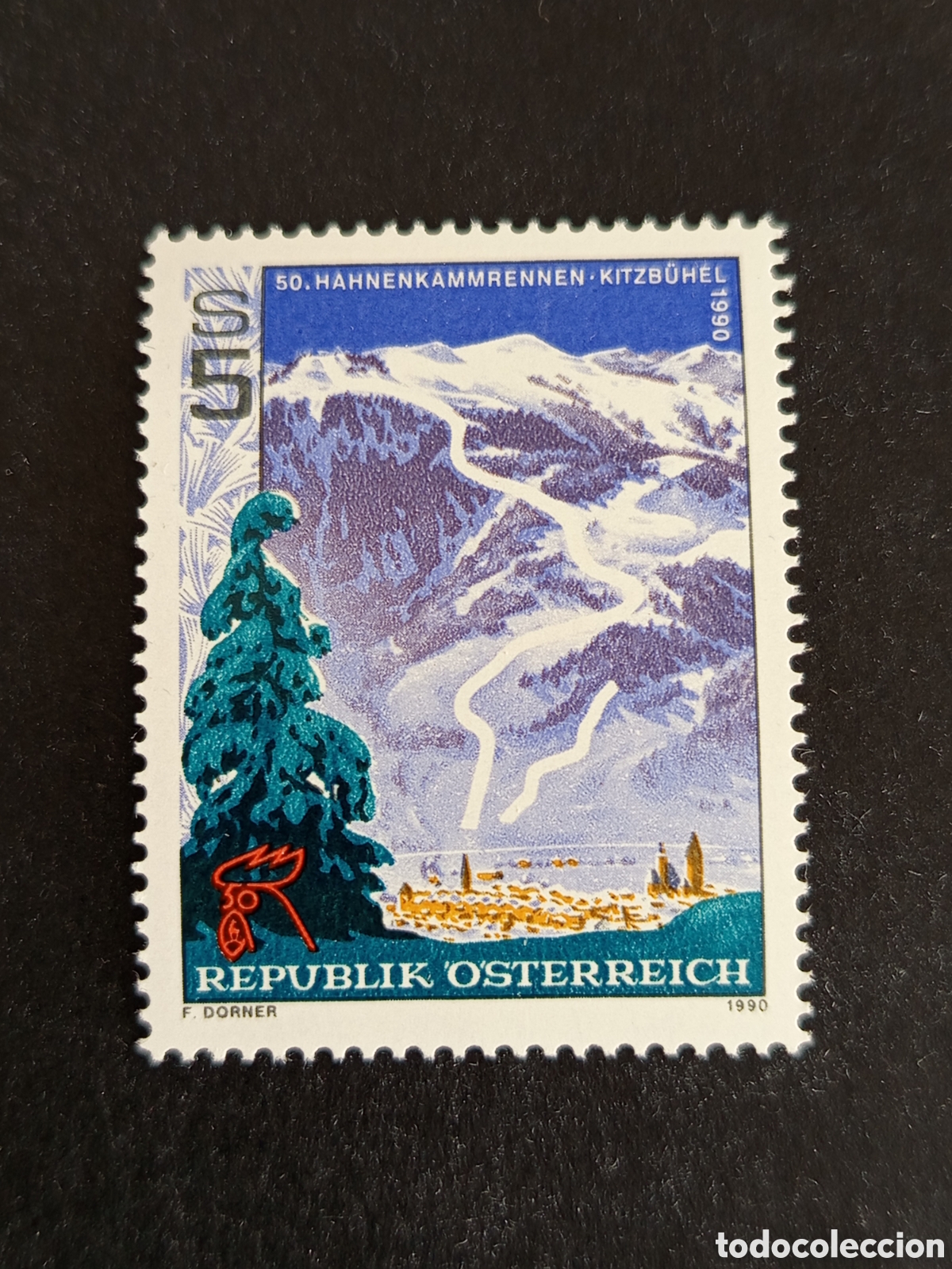 Sellos: AUSTRIA, 1990. Deportes: ski alpino. Yvert 1807. Pedido m&iacute;nimo 3 &euro;. Ver fotos