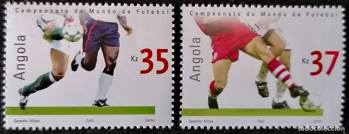 Sellos: ANGOLA 2002 - CAMPEONATO MUNDIAL DE F&Uacute;TBOL