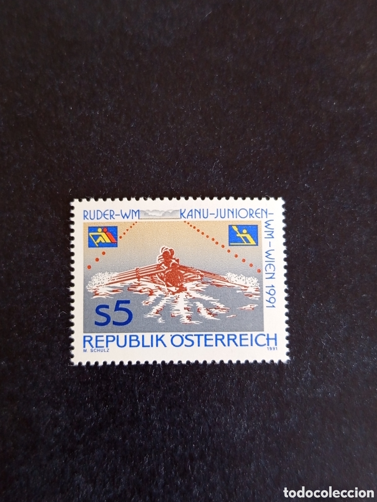 Sellos: AUSTRIA, 1991. Deportes: remo. Campeonato del Mundo.Logotipo Yvert 1865. Pedido m&iacute;nimo 3 &euro;. Ver foto