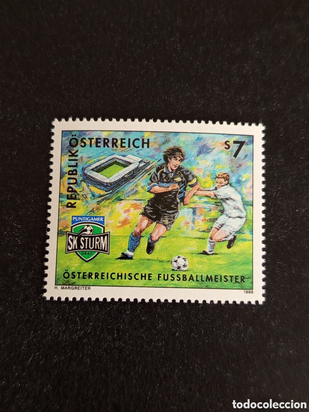 Sellos: AUSTRIA, 1999. Deportes : Futbol. SK Puntigamer Sturn Graz. Campe&oacute;n. Pedido m&iacute;nimo 3 &euro;. Ver fotos.