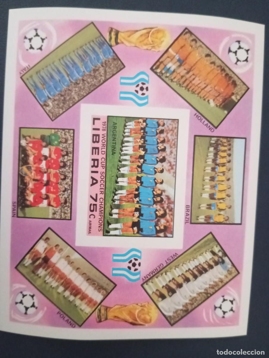 Sellos: LUBERIA, 1978, CAMPEONATO MUNDIAL DE F&Uacute;TBOL , EQUIPO DE ARGENTINA