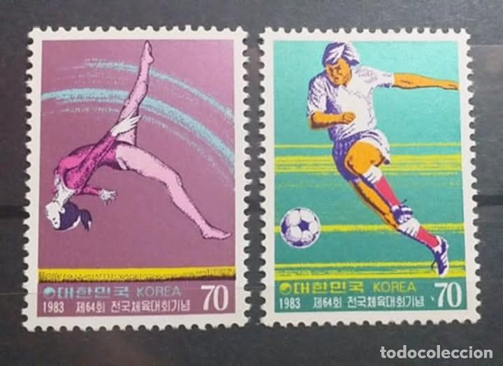Sellos: SELLOS DEPORTES COREA DEL SUR 1988 F&Uacute;TBOL 1208/09 2v. Nuevos