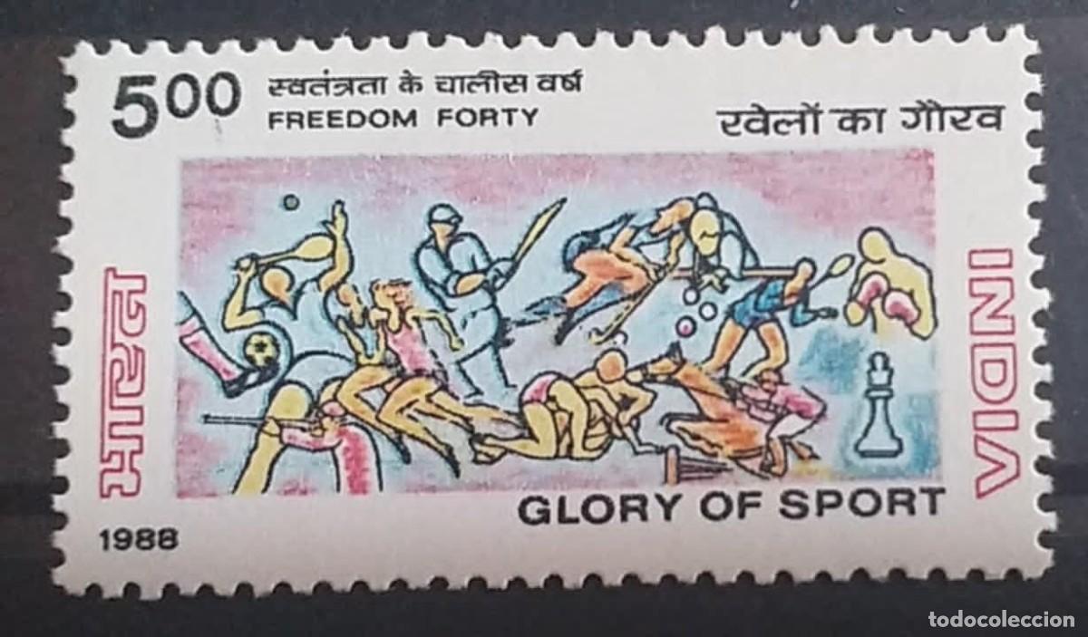 Sellos: SELLOS DEPORTES INDIA 1988 992 1v. Suelto. Nuevo.