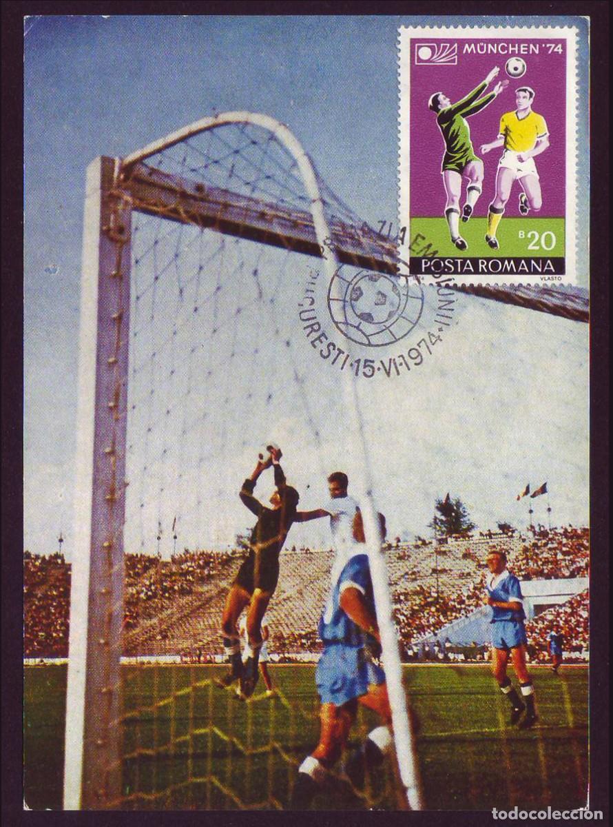 Sellos: FDC MC (CM) Romania, 1974 | Football World Cup, Munchen &acute;74 | Yv: 2846, Mi: 3203, SG: 4082