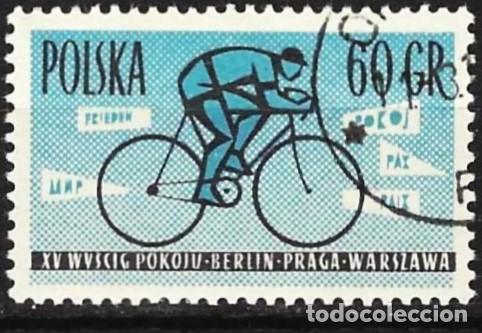 Sellos: Polonia 1962 - Mi 1306 - YT 1166 - Carrera ciclista por la paz