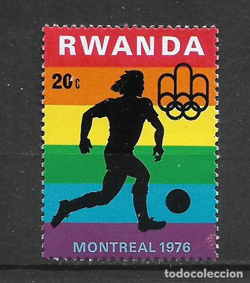 Sellos: ruanda 1976 sello usado deportes - 22/1