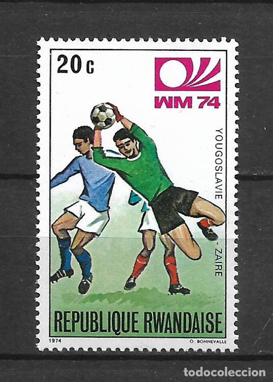 Sellos: ruanda 1974 sello usado futbol - 22/1