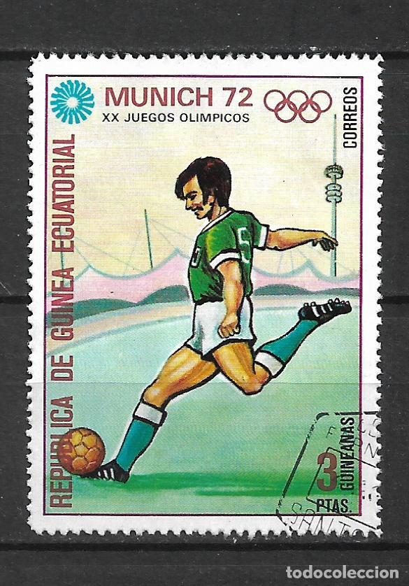 Sellos: guinea ecuatorial 1972 sello usado futbol - 22/1