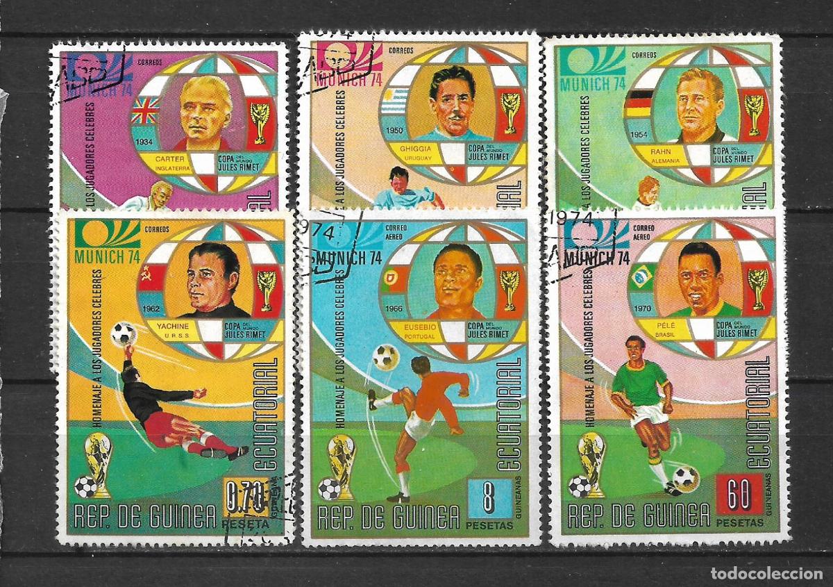 Sellos: guinea ecuatorial 1974 sellos usado deportes futbol munich - 22/8