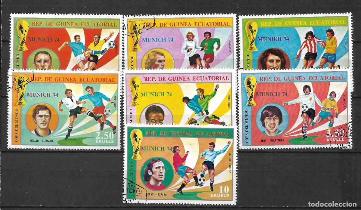 Sellos: guinea ecuatorial 1975 sellos usado deportes futbol munich - 22/9