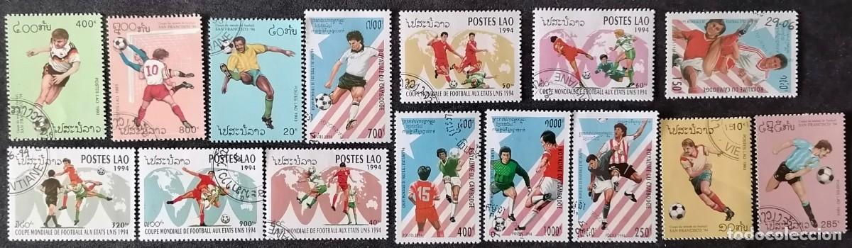 Sellos: LAOS - LOTE F&Uacute;TBOL .