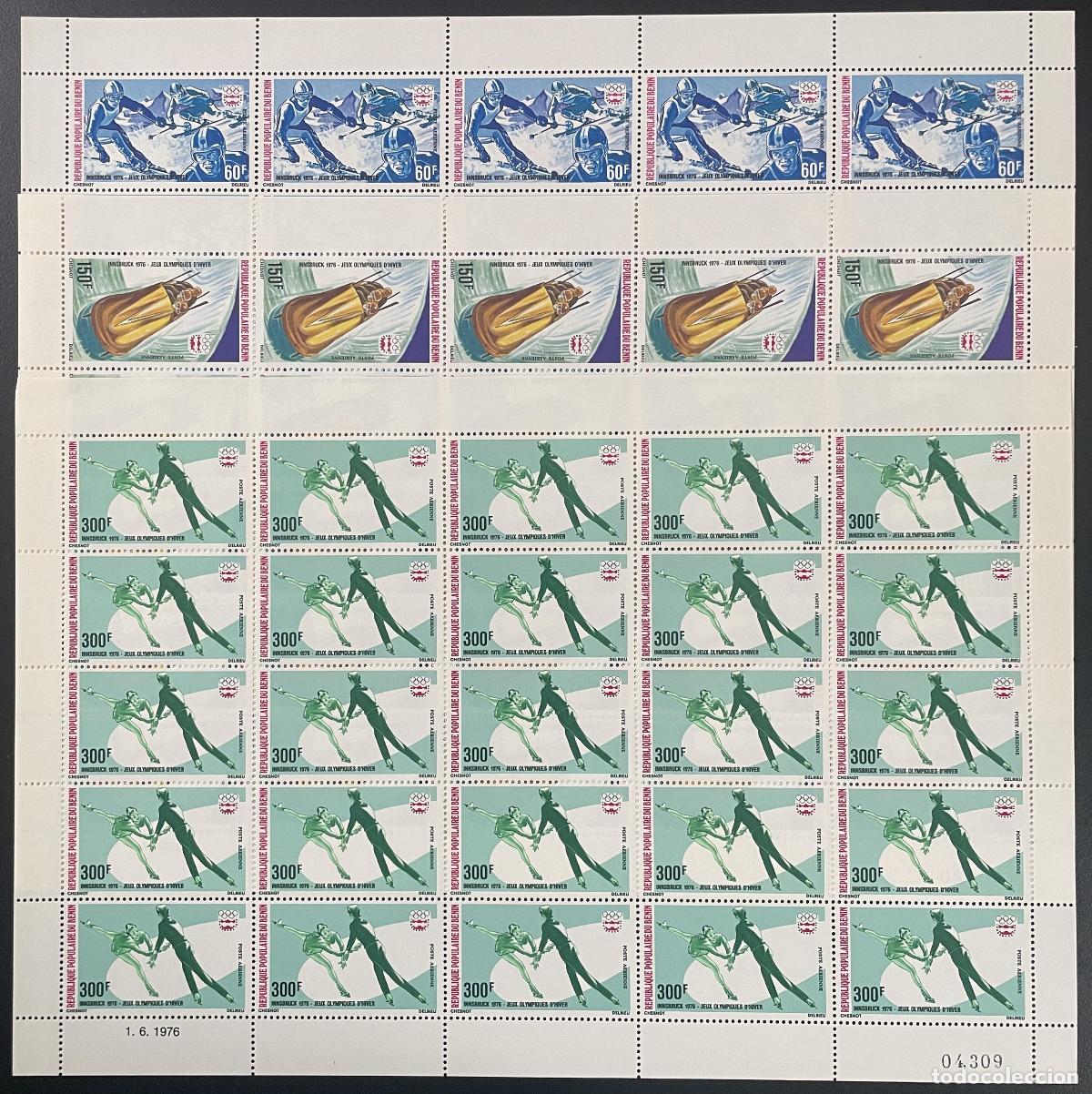 Sellos: Camer&uacute;n 1976 YT PA 248-250 tablero Juegos Ol&iacute;mpicos de invierno Innsbruck sport