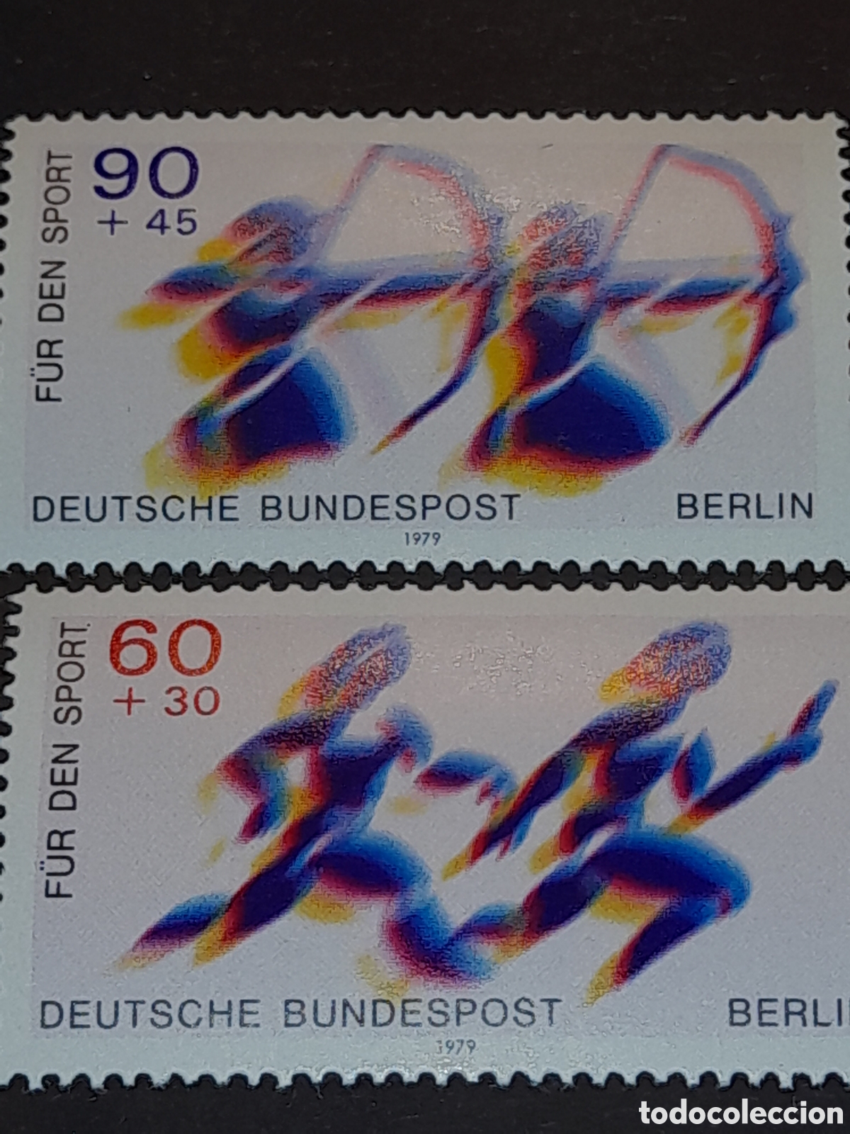 Sellos: Sello Alemania, Berlin nuevo 1979. Deporte. Salud. Carreras relevos. Tiro arco. Flecha. Juegos. At&ntilde;e