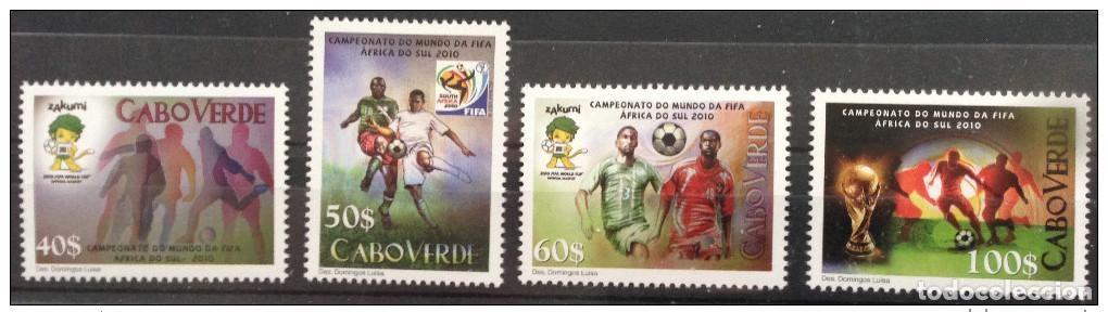 Sellos: Cabo Verde 2010 - Mi. 965 968 Copa Mundial de la FIFA Sud&aacute;frica 4 val. 5 M/H
