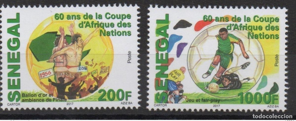 Sellos: Senegal 2017 Mi.? 60 a&ntilde;os de la Copa Africana Naciones CAN | F&uacute;tbol