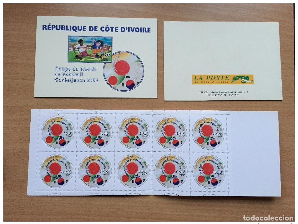 Sellos: Costa de Marfil 2002 Mi. 1295 Carnet MH Copa Mundial F&uacute;tbol FIFA Jap&oacute;n Corea