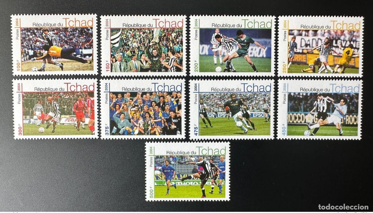 Sellos: Chad 2004 Mi.? F&uacute;tbol Juventus Tur&iacute;n MNH 9 val.