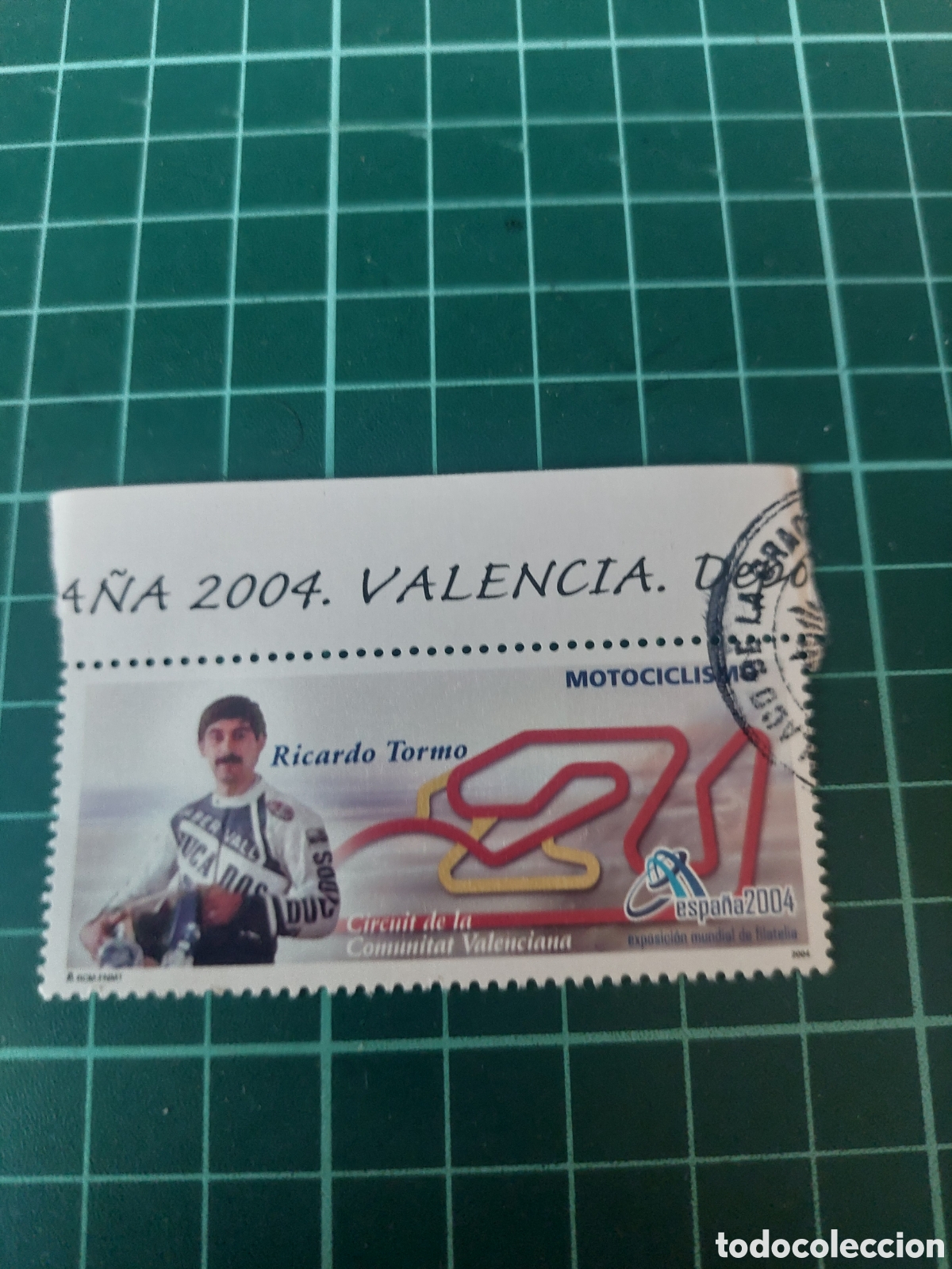 Sellos: RICARDO TORMO MOTOCICLISMO ESPA&Ntilde;A VALENCIA 2004 USADO BANDELETA PERFECTO CIRCUITO