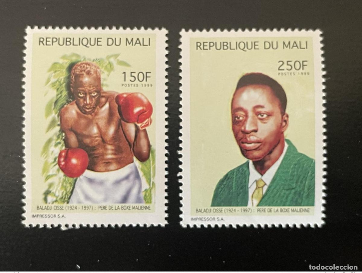 Sellos: Mali 1999 Mi. 2185 - 2186 Baladji Ciss&eacute; 1924 1997 Boxeo maliense MNH **
