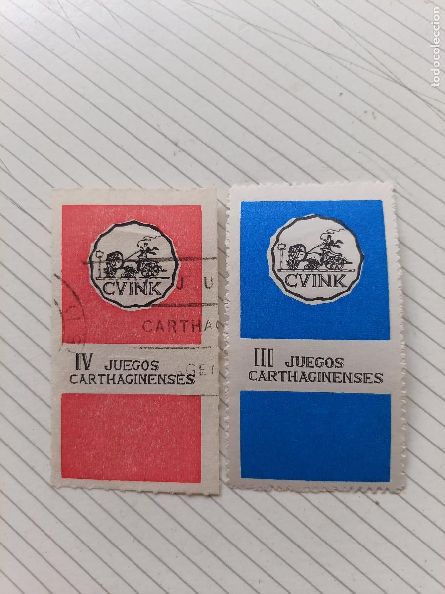 Sellos: 2 VI&Ntilde;ETAS JUEGOS CARTAGINESES CARTAGENA