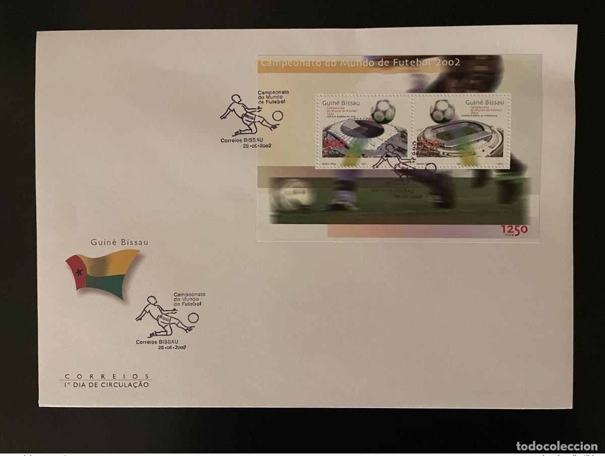 Sellos: Guinea-Bis&aacute;u 2002 Mi. Bl. 377 FDC Soccer Copa Mundial de la FIFA Jap&oacute;n Corea del Sur