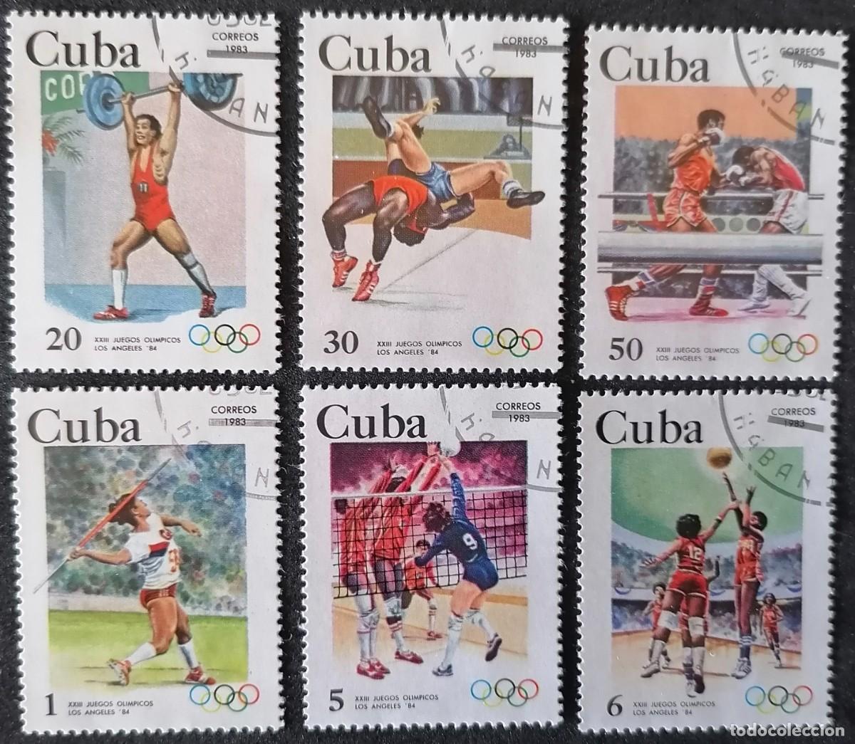 Sellos: CUBA 1983 - JJ.OO. LOS &Aacute;NGELES '84 .