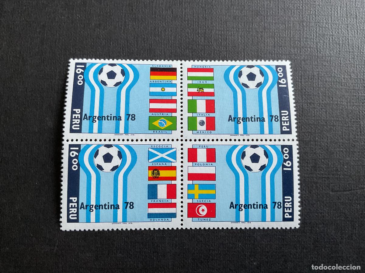 Sellos: PERU N&ordm; YVERT 630/3** A&Ntilde;O 1978. CAMPEONATO DEL MUNDO DE FUTBOL, EN ARGENTINA. SERIE CON CHARNELA