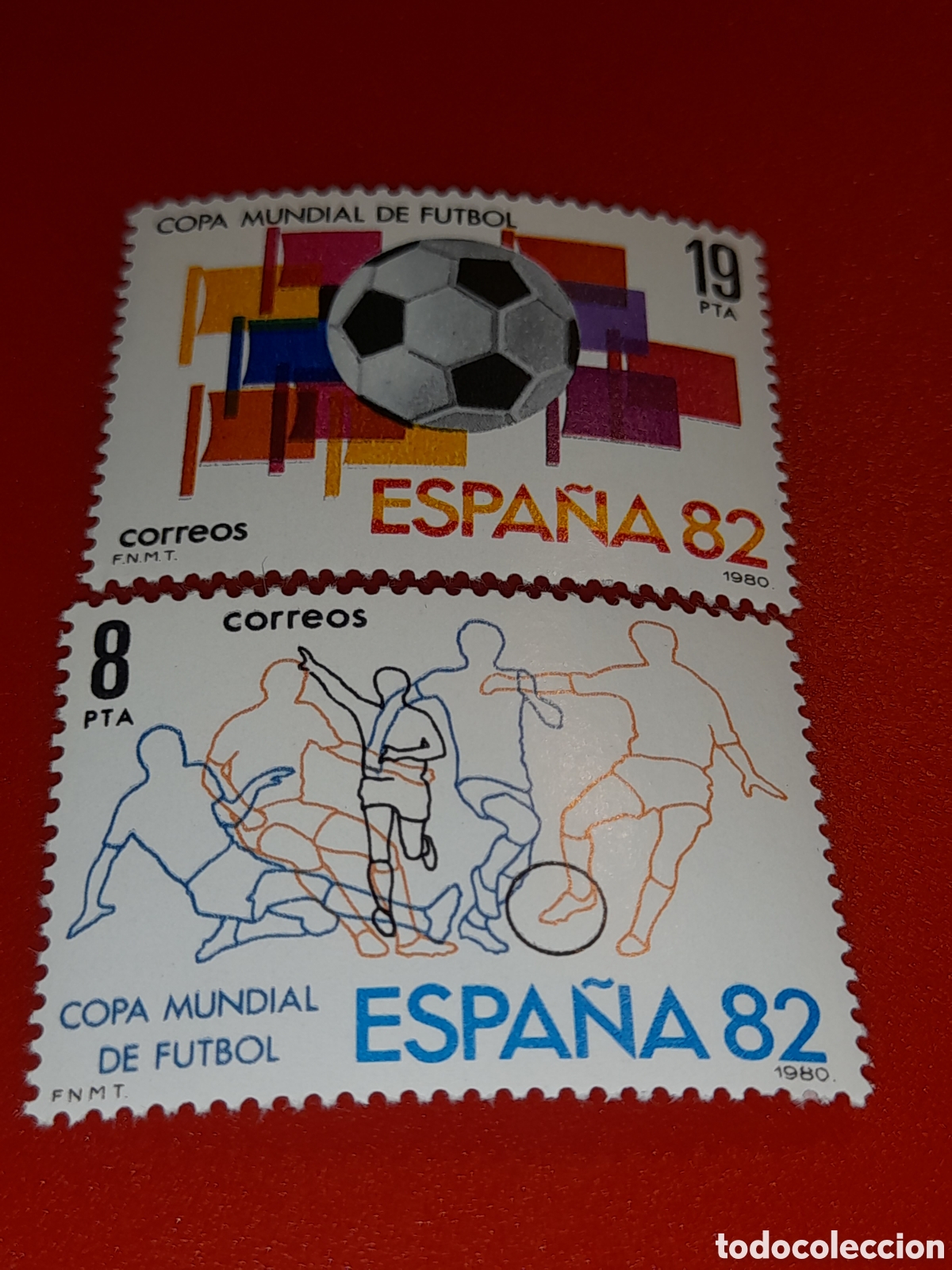 Sellos: Sello Espa&ntilde;a nuevo 1980. Campeonato mundial f&uacute;tbol. Espa&ntilde;a,82. Deporte. Atletas. Juego. Bandera. Bal