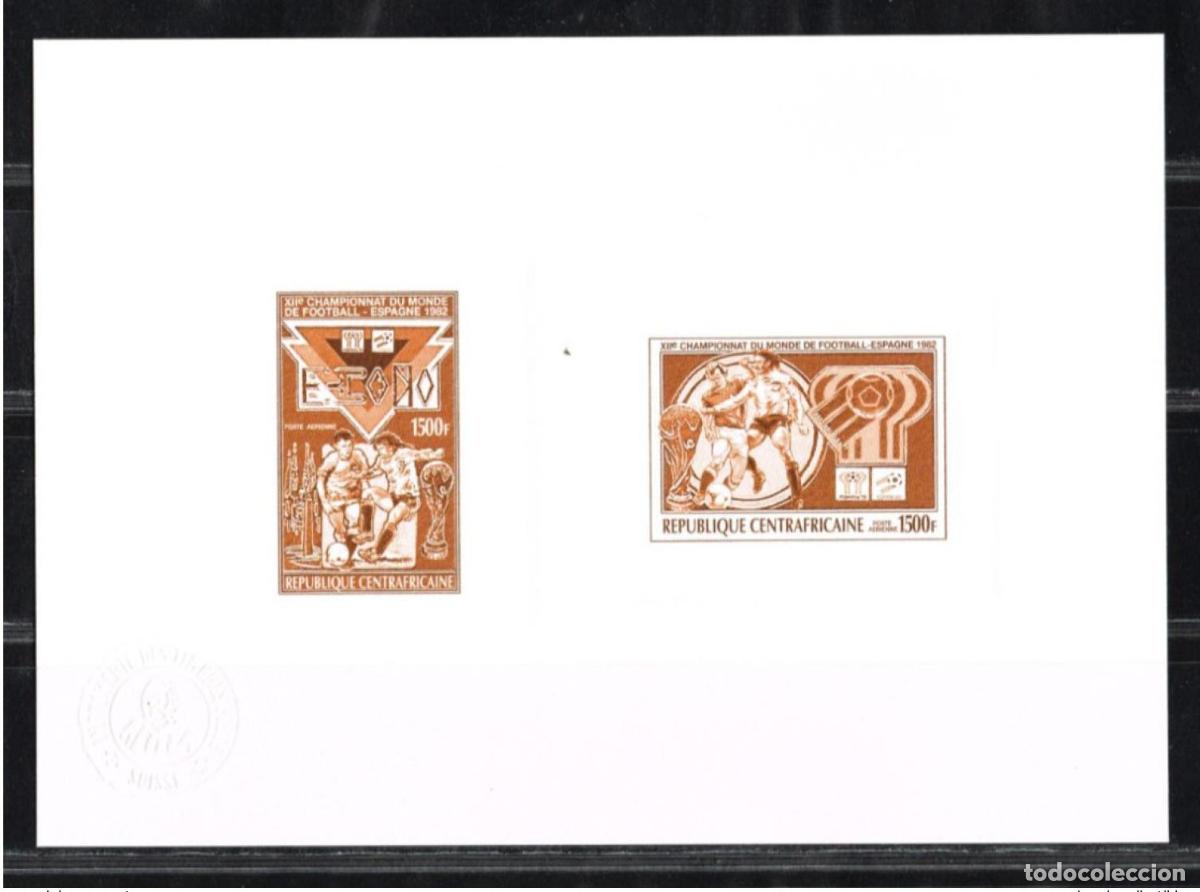 Sellos: Centroafricana 1981 Mi. 933 - 934 Evento art&iacute;stico FIFA Espa&ntilde;a WM Football