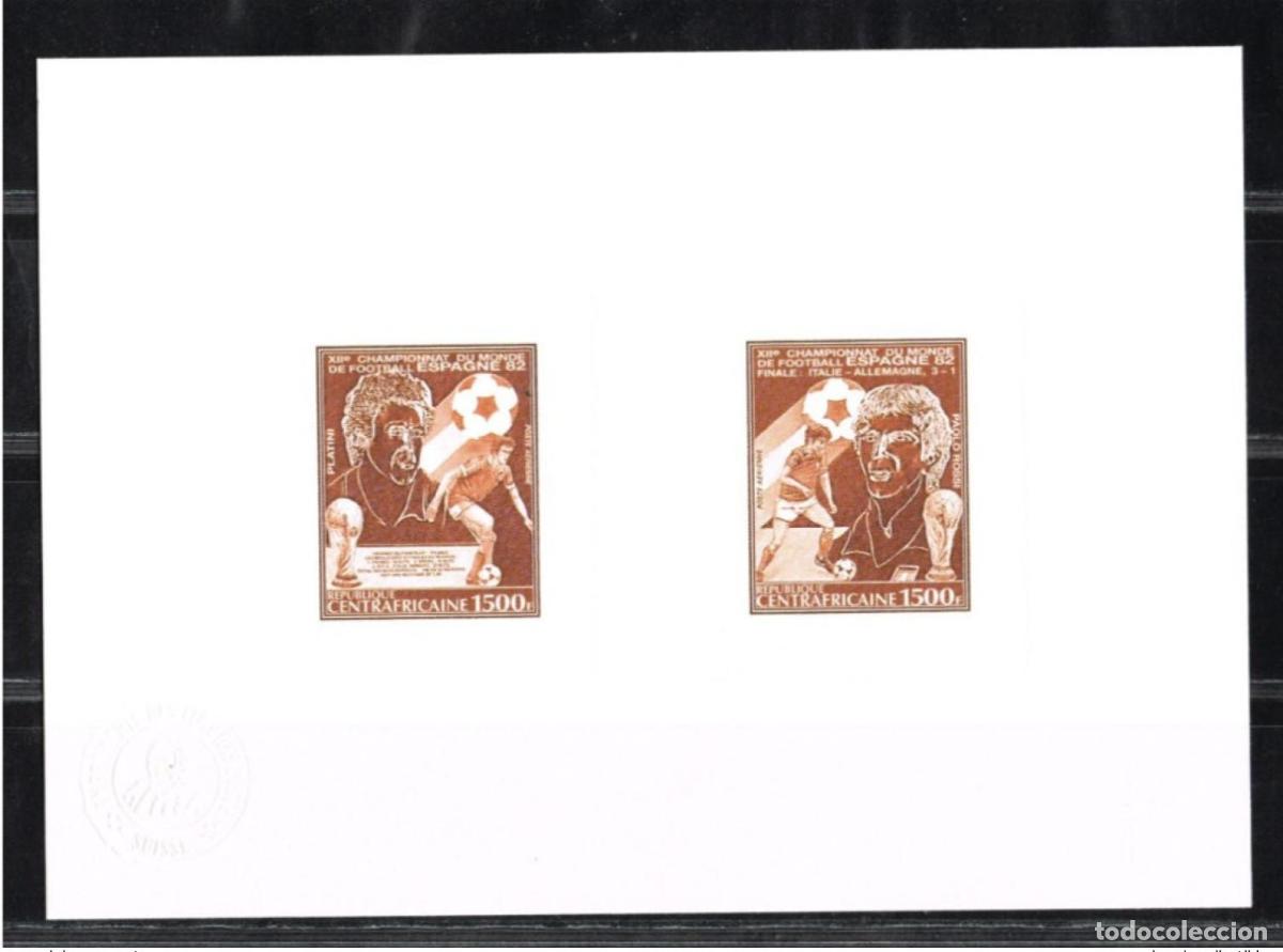 Sellos: Centroafricana 1983 Mi. 933 - 934 Evento art&iacute;stico FIFA Espa&ntilde;a WM Football