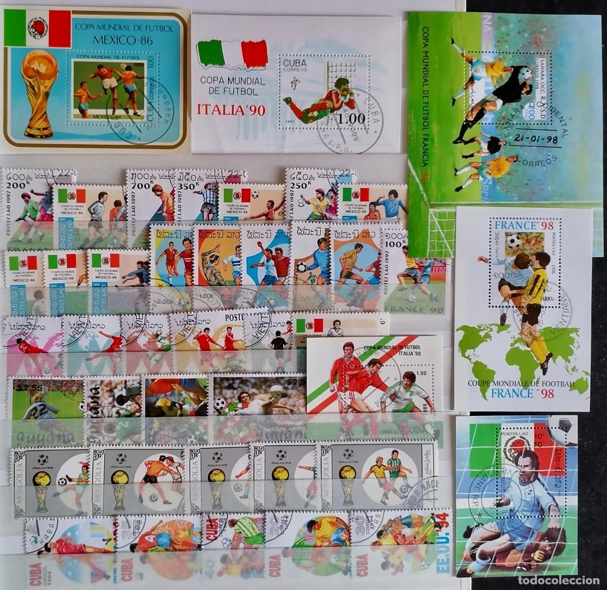 Sellos: F&Uacute;TBOL - LOTE HOJAS Y SERIES