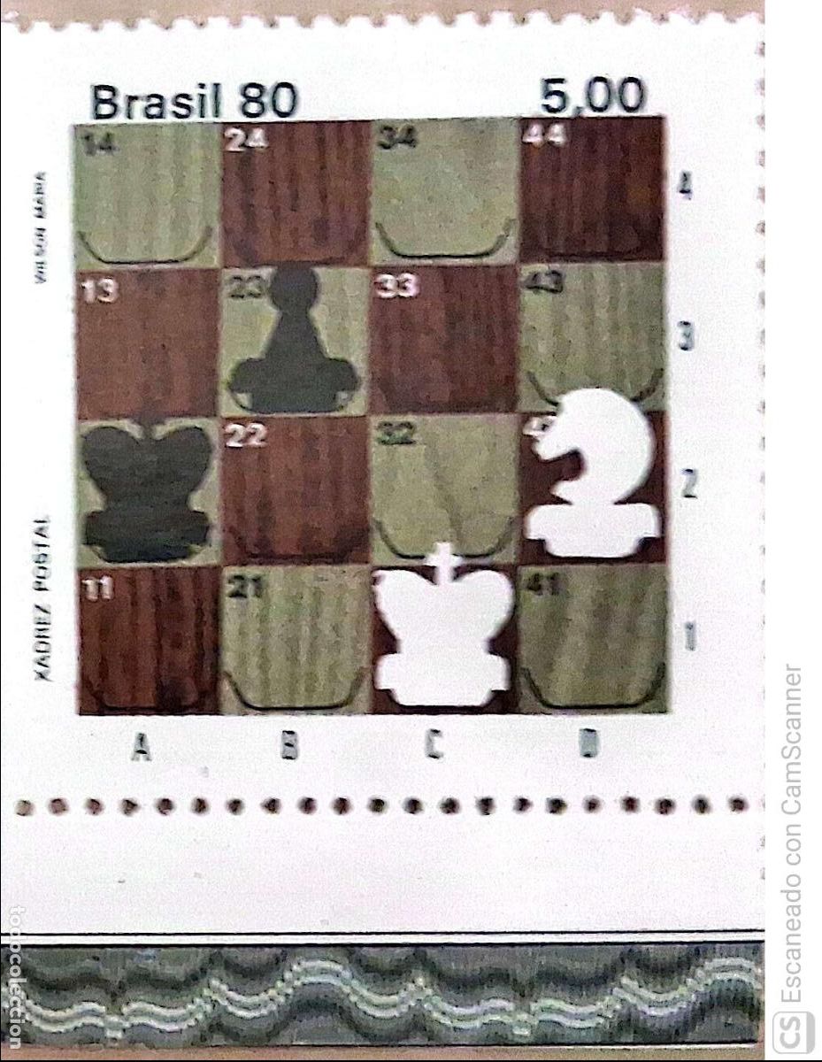 Sellos: Brasil. 1451 Juegos de ajedrez por correspondencia. 1980. Sellos nuevos y numeraci&oacute;n Yvert.