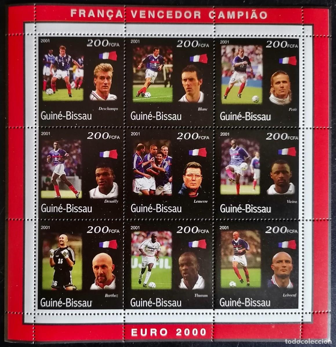 Sellos: GUINEA BISSAU 2001 - HB EUROCOPA 2000 / F&Uacute;TBOL .
