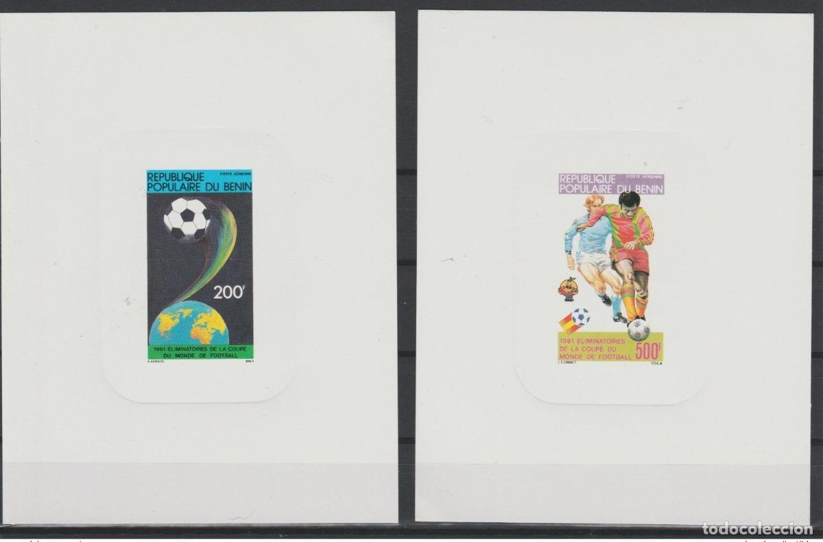 Sellos: Benin 1981 Mi. 257/258 Evento de lujo Copa Mundial F&uacute;tbol WM la FIFA Espa&ntilde;a