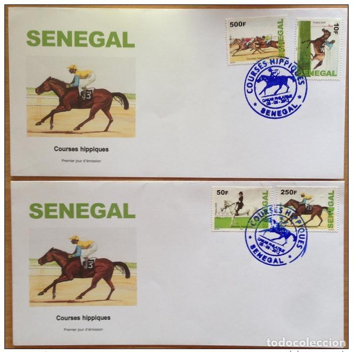 Sellos: Senegal 2009/2011 FDC 1st day HORSE RACING HORSES RACE 4 val.