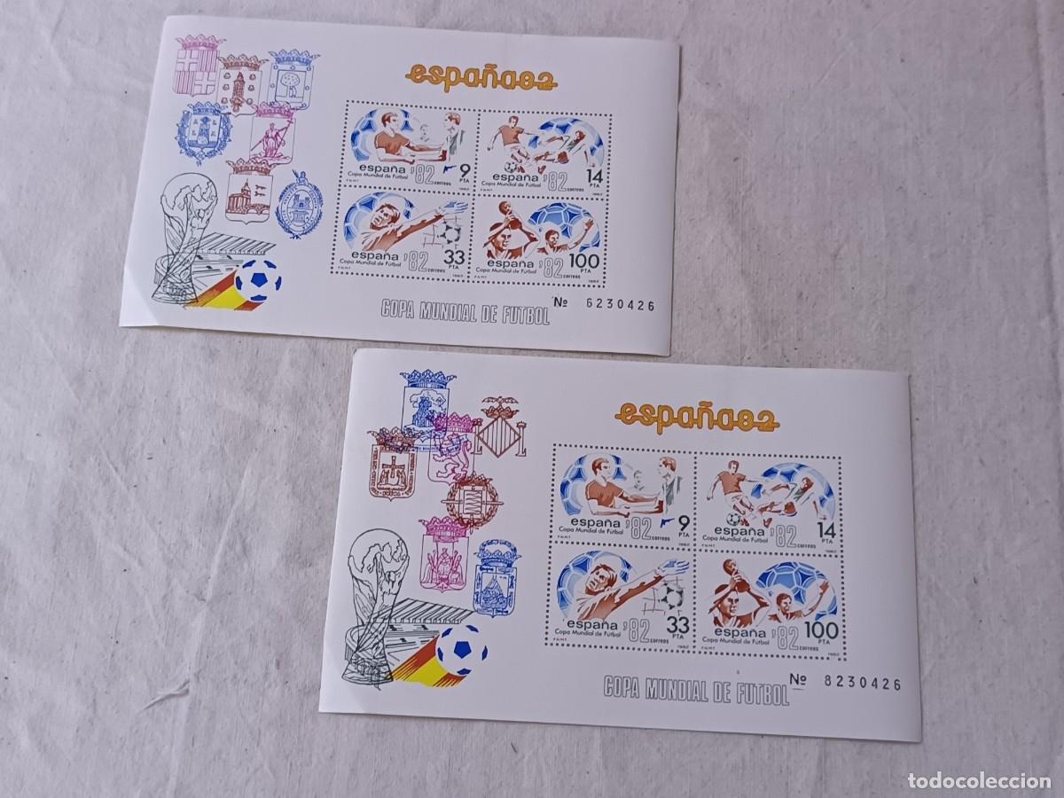 Sellos: 2 Hojas Bloque, Copa del Mundo de F&uacute;tbol, Espa&ntilde;a &acute;82