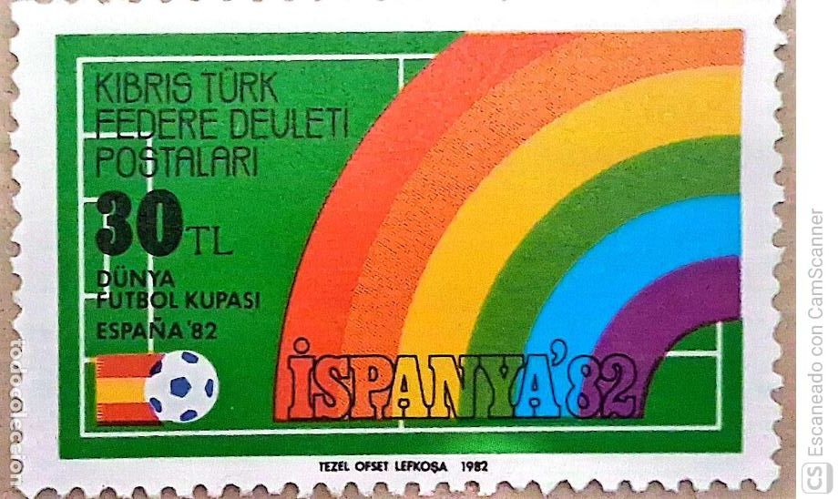 Sellos: Chipre Turco. 301 Copa mundial de f&uacute;tbol Espa&ntilde;a'82. 1982. Sellos nuevos y numeraci&oacute;n Yvert.