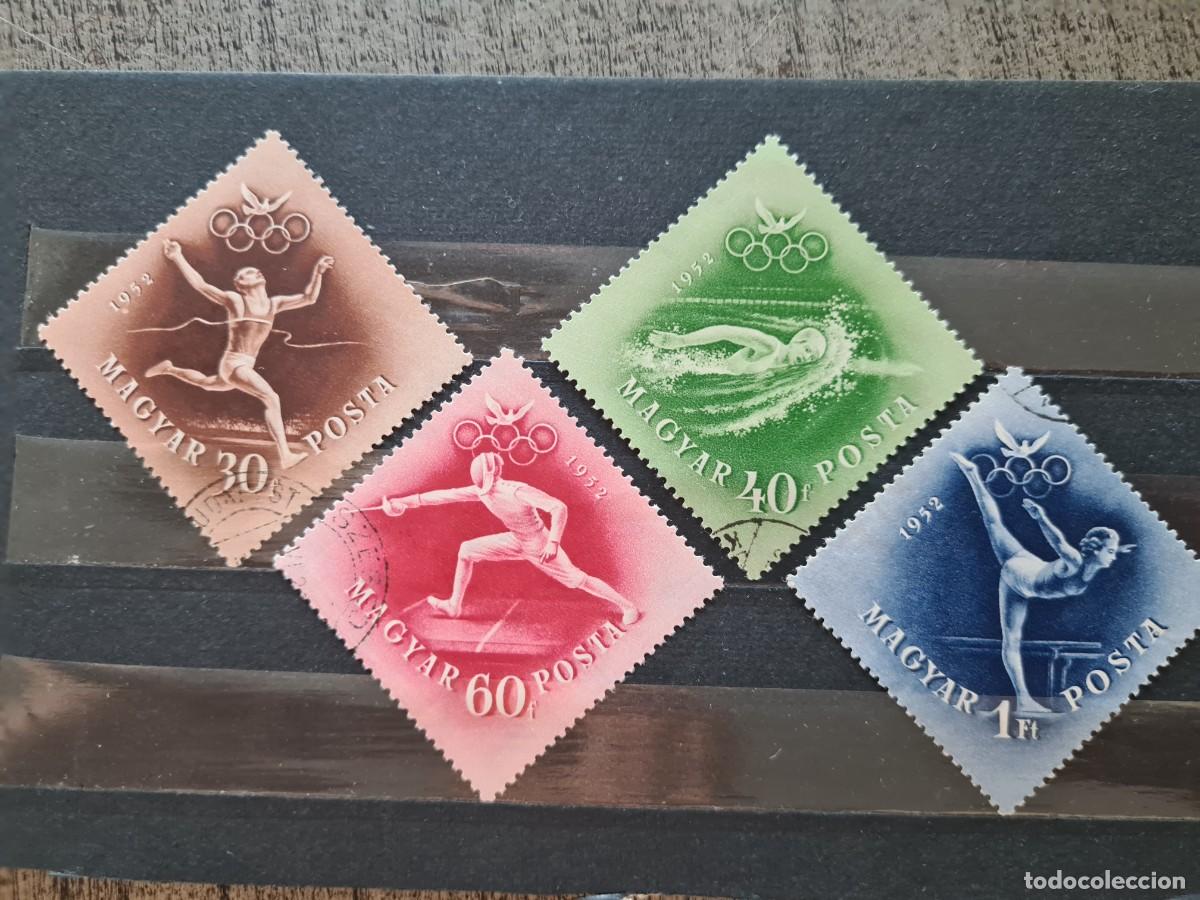 Sellos: Serie completa de sellos usados de Hungr&iacute;a 1952: Juegos Ol&iacute;mpicos de Helsinki
