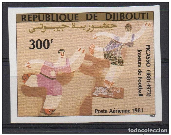 Francobolli: Yibuti 1981 IMPERF ND Mi. 310 Futbolistas Pablo Picasso Art Sport