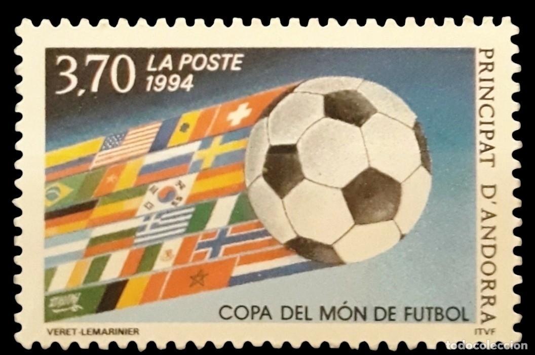 Sellos: ANDORRA FRANCESA 1994. FUTBOL COPA DEL MUNDO ESTADOS UNIDOS '94. NUEVO - MNH.