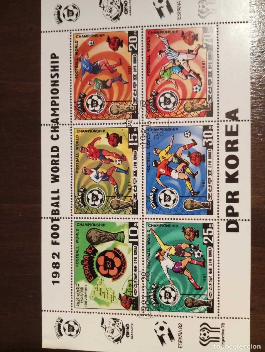 Sellos: FUTBOL , MUNDIAL ESPA&Ntilde;A 82, HB DE COREA 1981