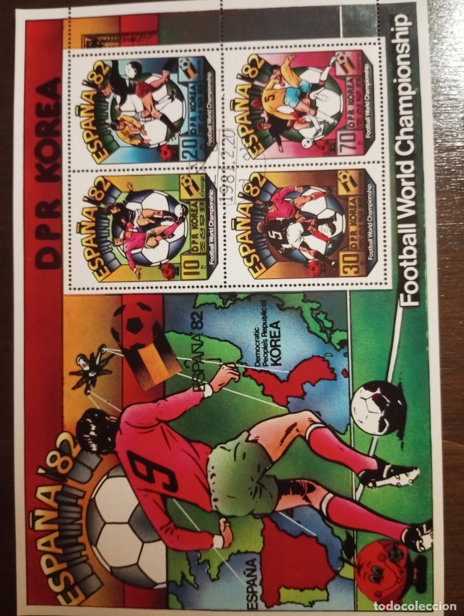 Sellos: FUTBOL, ESPA&Ntilde;A 82 HB DE COREA 1982