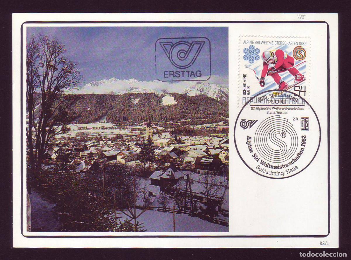 Sellos: TM FDC Austria 1982 | Alpine Ski Schladming Haus | Yv 1524 / Mi 1595