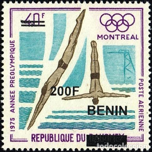 Francobolli: Ben&iacute;n 2009 Mi. 1522 sobrecargado 200F Ol&iacute;mpicos Montreal salto