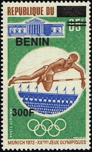 Sellos: Ben&iacute;n 2009 Mi. 1552 sobrecargado Juegos Ol&iacute;mpicos Munich 1972 atletismo